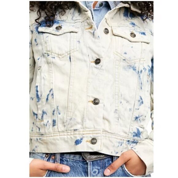 NWT FREE People denim jacket M - Picture 7 of 16